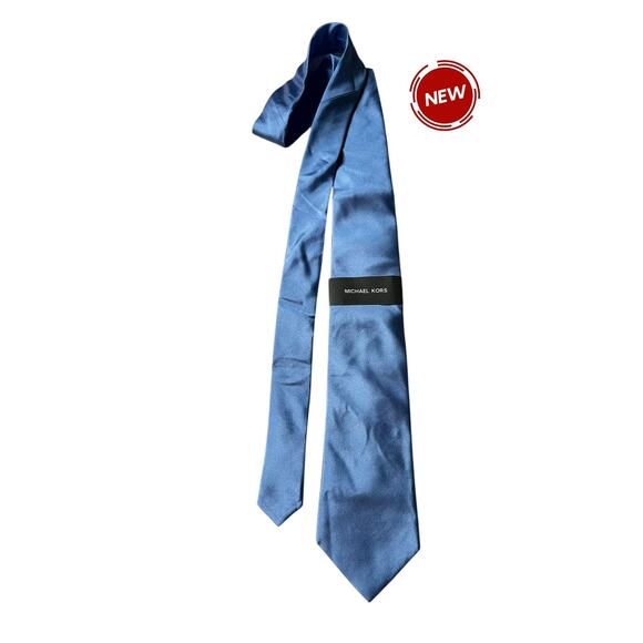Michael Kors Blue Silk Corvette Necktie Men's Accessories One Size 56" | 51-29 - Picture 1 of 6